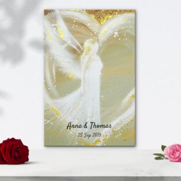 Engel Druck zur Hochzeit, Liebe, ... - zum Personalisieren in 20x30cm