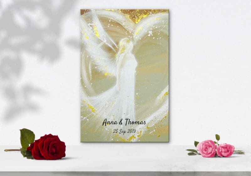 Engel Druck zur Hochzeit, Liebe, ... - zum Personalisieren in 20x30cm