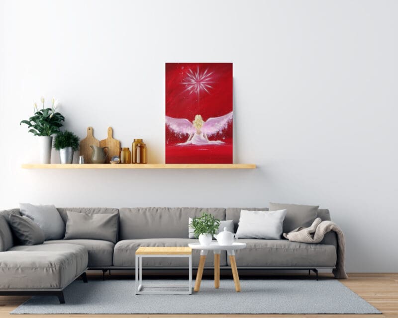 Engelbild Leinwanddruck "Begegnung" Schutzengel Bild in vielen Größen – Bild 6