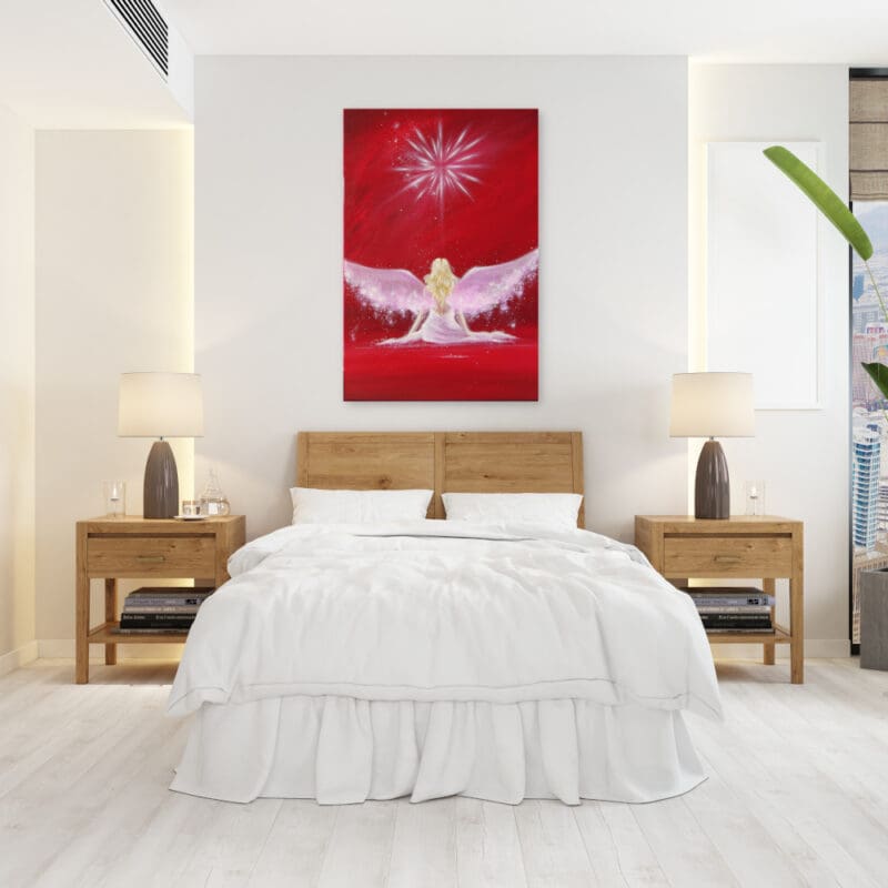Engelbild Leinwanddruck "Begegnung" Schutzengel Bild in vielen Größen – Bild 3