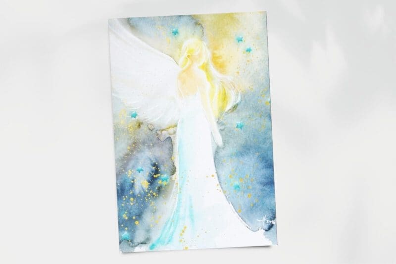 Friedvolles Schutzengel Poster "Beschützer der Sterne" Ein Hauch des Himmels an Deiner Wand – Bild 2