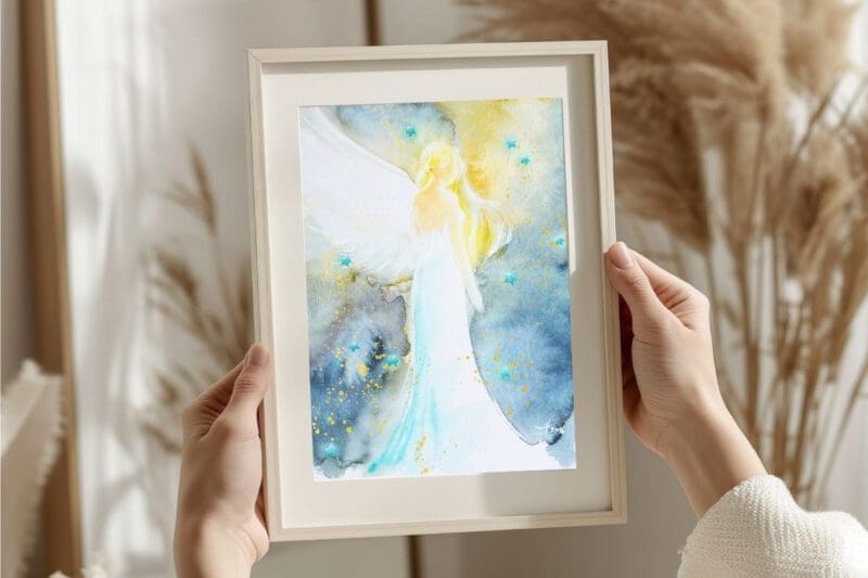 Friedvolles Schutzengel Poster "Beschützer der Sterne" Ein Hauch des Himmels an Deiner Wand – Bild 9