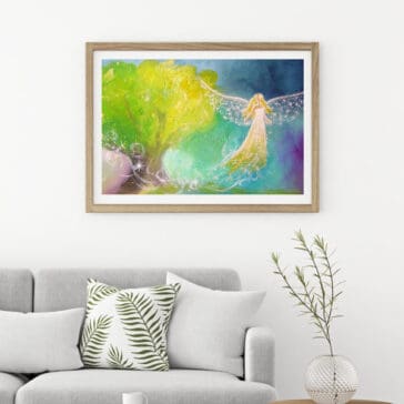 Engelbild Poster: "Beschützer des Lebens" Engel Bild für Rahmen