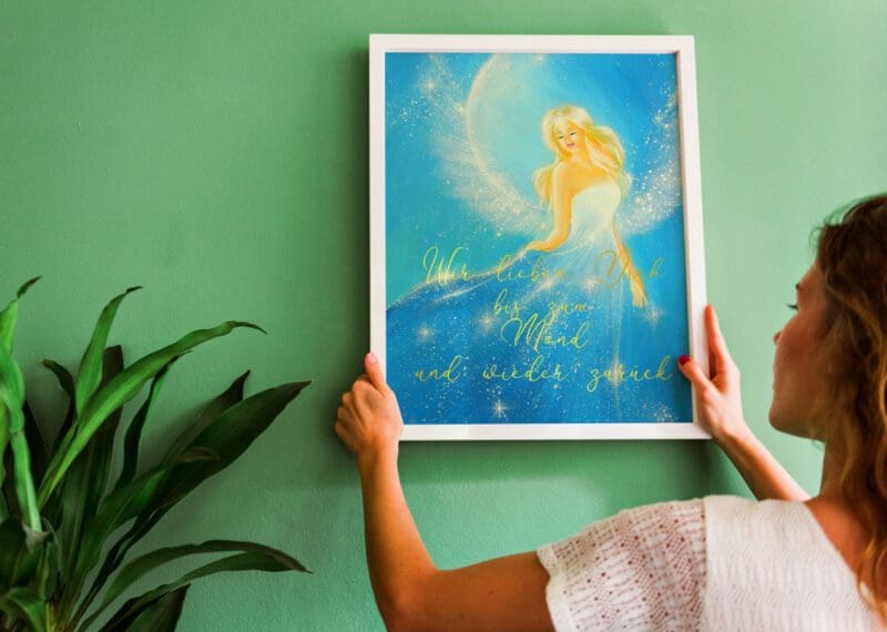 Engel Foto Poster "Wir lieben Dich bis zum Mond ..." – Bild 2
