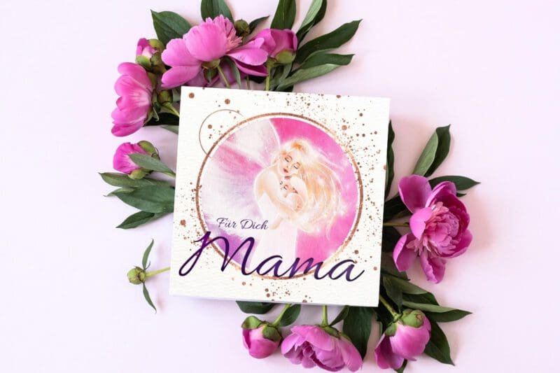 Geschenk Buch von Herzen zum Muttertag "Für Dich Mama" Schutzengel Büchlein