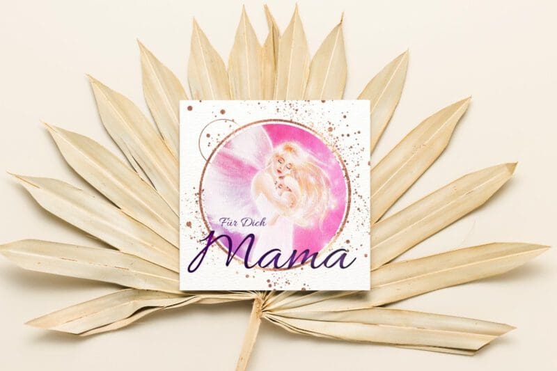 Geschenk Buch von Herzen zum Muttertag "Für Dich Mama" Schutzengel Büchlein – Bild 2
