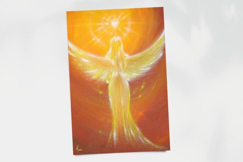 Engel Poster: "Das Herz weiss es" Strahlendes Wandbild mit ganz viel Liebe – Bild 3