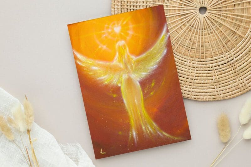 Engel Poster: "Das Herz weiss es" Strahlendes Wandbild mit ganz viel Liebe – Bild 7