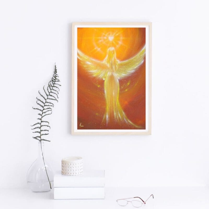 Engel Poster: "Das Herz weiss es" Strahlendes Wandbild mit ganz viel Liebe – Bild 9