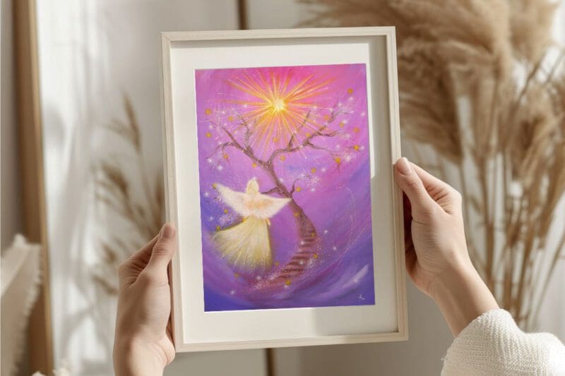 Engelbild Poster zum Einrahmen "Dem Licht folgen" Stärke, Genesung, Kraft und Hoffnung für Dich – Bild 7