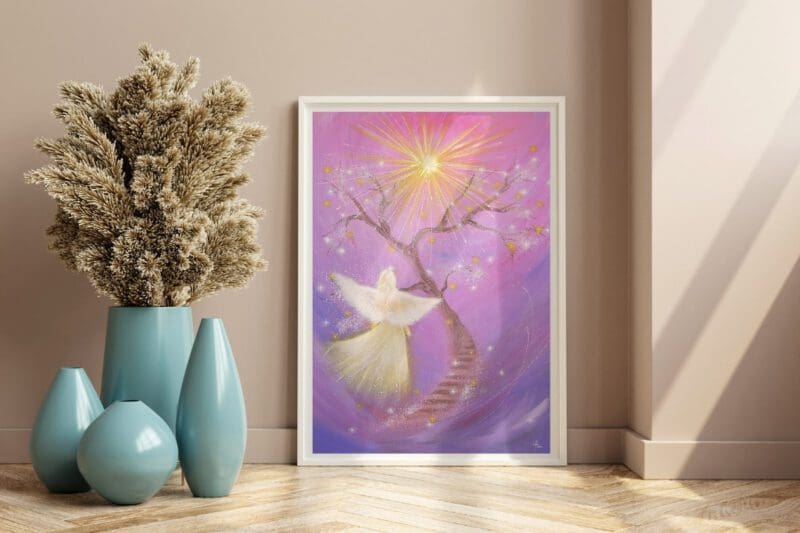 Engelbild Poster zum Einrahmen "Dem Licht folgen" Stärke, Genesung, Kraft und Hoffnung für Dich – Bild 4