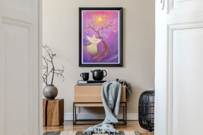 Engelbild Poster zum Einrahmen "Dem Licht folgen" Stärke, Genesung, Kraft und Hoffnung für Dich – Bild 3