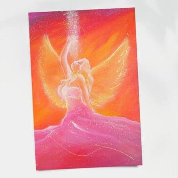 Engel Poster: "Den Zauber spüren" Zarte Engel Wanddeko für Dein Zuhause