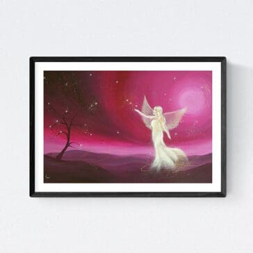 Engelbild Kunstfoto: "Der Baum der die Sterne macht" Engel Bild 20x30cm