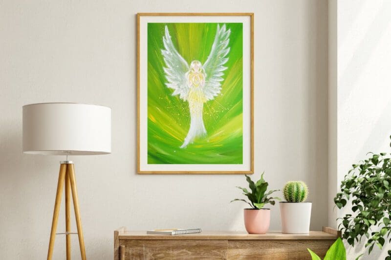 Engel Poster "Die Engelliebe spüren" Stärkendes Engel Bild für Deine innere Kraft
