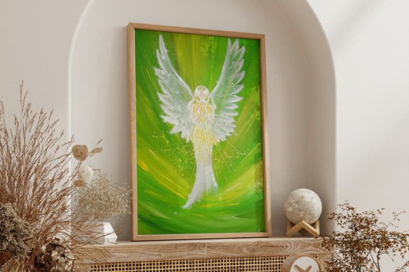 Engel Poster "Die Engelliebe spüren" Stärkendes Engel Bild für Deine innere Kraft – Bild 2