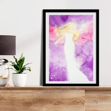 Engel Poster "Die Magie der Träume" gefühlsvolles und beschützendes Engelbild für Dich