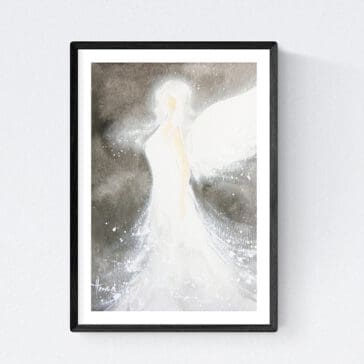 Engel Kunstfoto: "Ein Licht in der Dunkelheit" Hochglanz Foto in 20x30cm