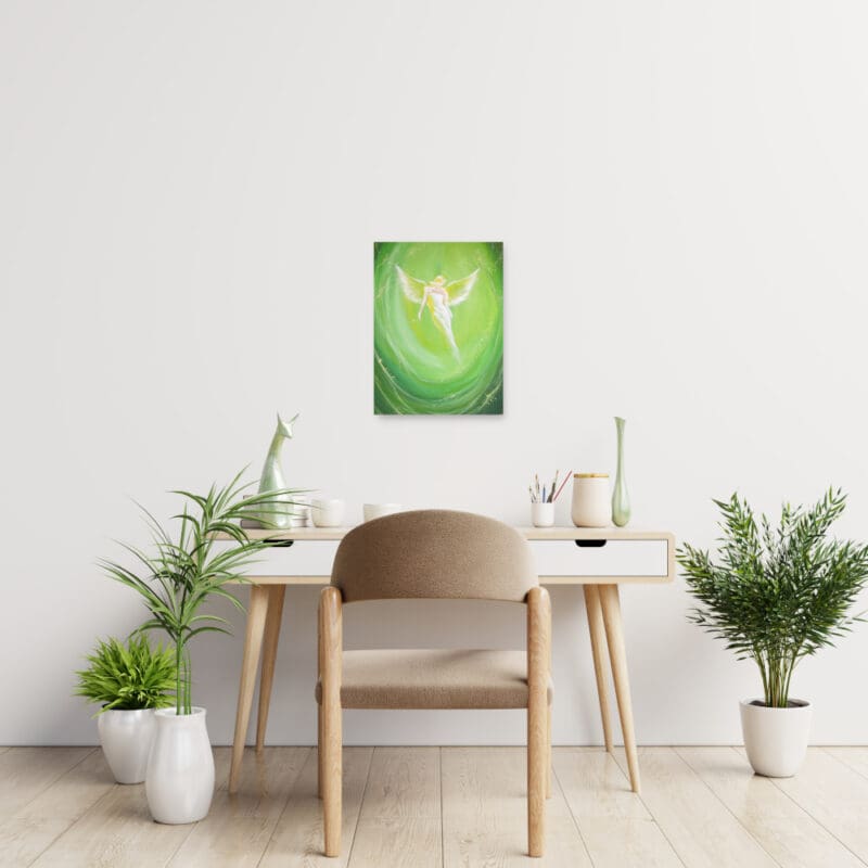 Engeldruck an der Wand