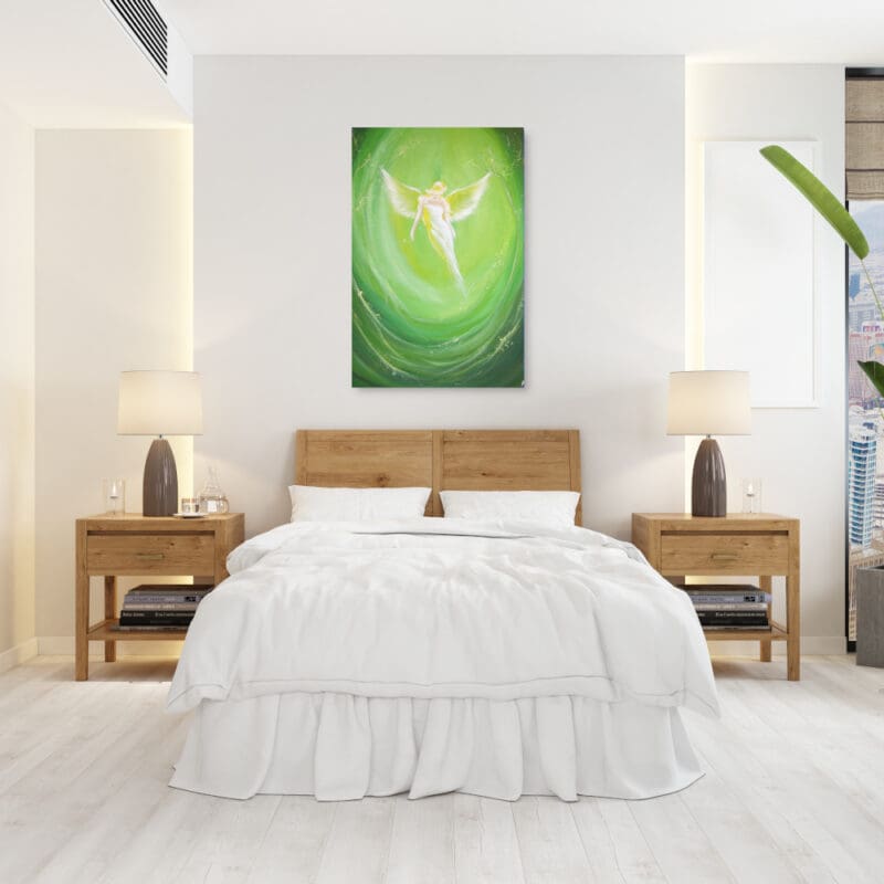 Engeldruck an der Wand