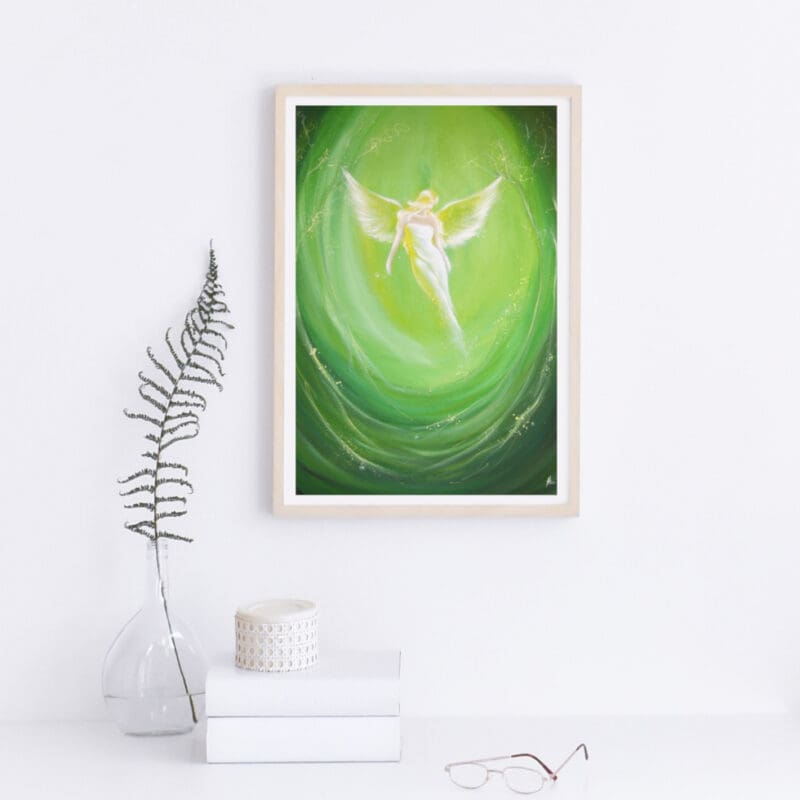 Engelbild Poster "Engel fühlen" abstraktes Wandbild