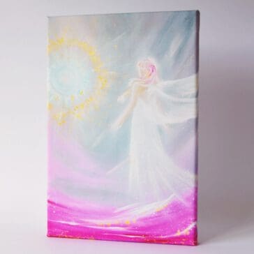Engelbild "Engelmagie" Druck auf Leinwand in 20x30cm