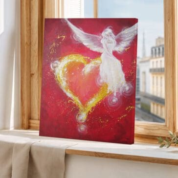 Schutzengelbild "Engelsherz" Ein kraftvolles Engelbild voller Liebe, Wärme & Herzenergie