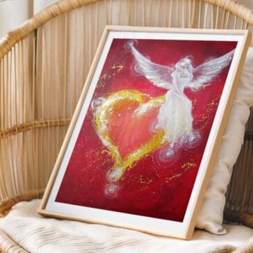 Engelbild "Engelsherz" – ein Poster voller Liebe & Licht