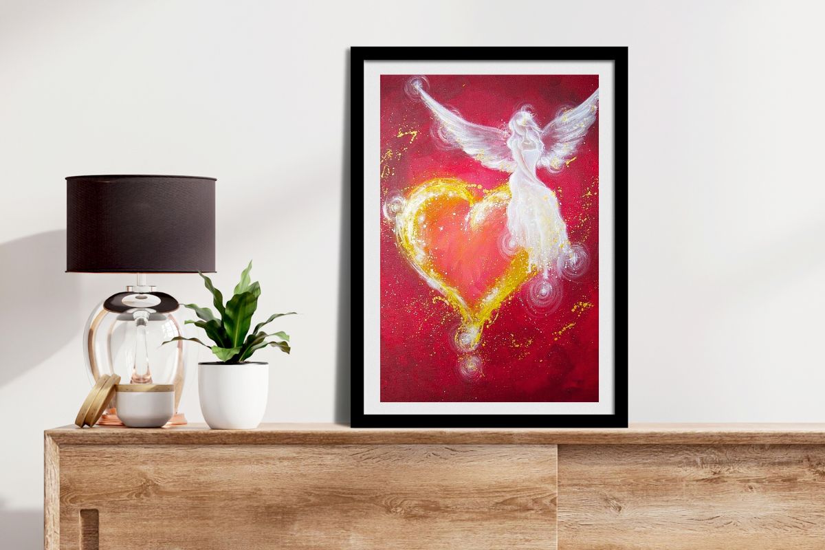 Engelbild "Engelsherz" – ein Poster voller Liebe & Licht – Bild 7