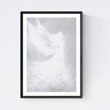 Engelbild Kunstfoto: "Engelslicht" Hochglanz Foto für Bilderrahmen
