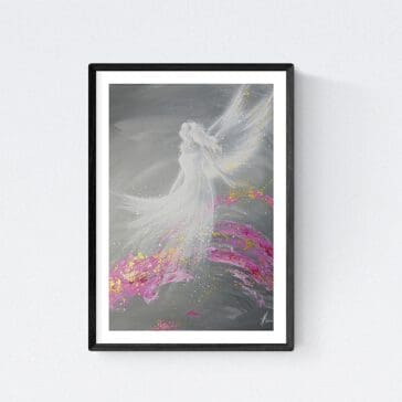Engelbild Kunstfoto: "Erfüllung" Bild für Rahmen 20x30cm