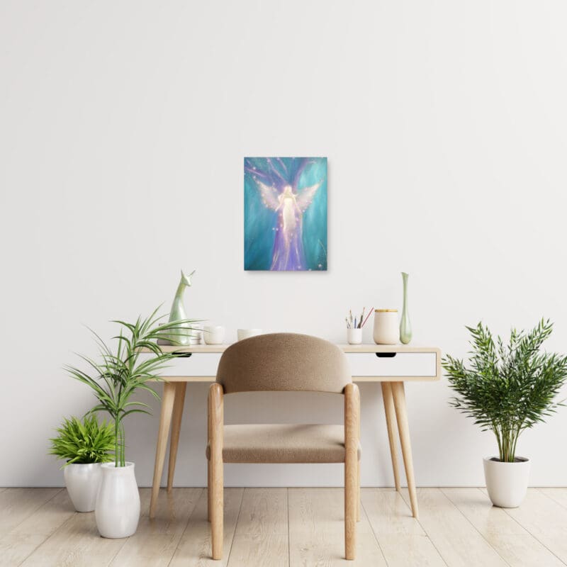 Engel Leinwanddruck "Es ist in Dir" Zartes Engelbild in Lila und Blau – Bild 5