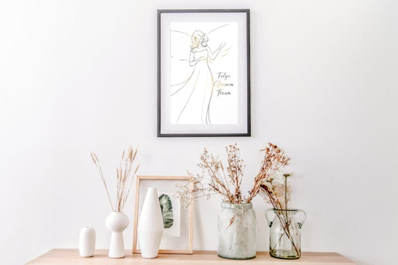 Inspierierendes Kunstfoto mit Text "Folge Deinem Traum" – Bild 3