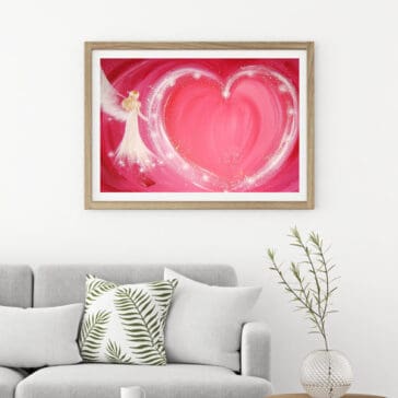 Engel Poster: "Folge Deinem Herzen" Engelbilder in 40x60cm