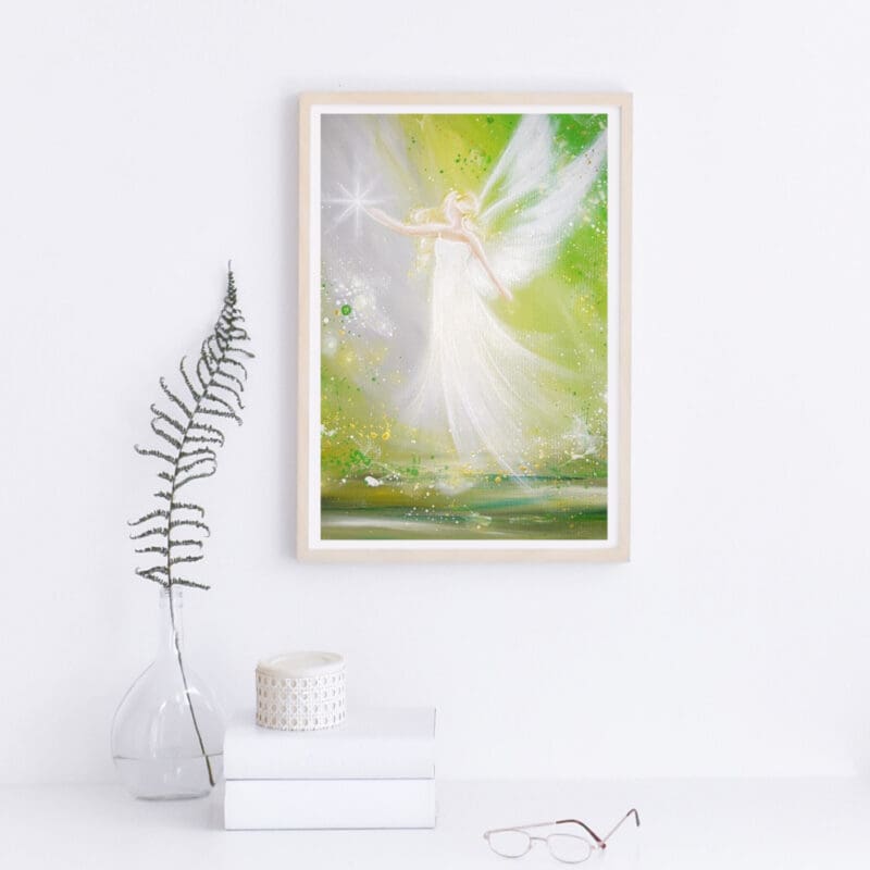 Engelbild Poster: "Folge Deinem Traum" moderner Engel in 40x60cm