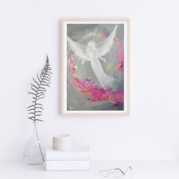 Engelbild Poster: "Glück" Schutzengel Bild 40x60cm