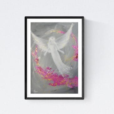 Hochglanz Engelbild Kunstfoto: "Glück" Wandbild für Rahmen 20x30cm