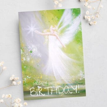 Glückwunschkarte Engel Postkarte "Happy Birthday!"