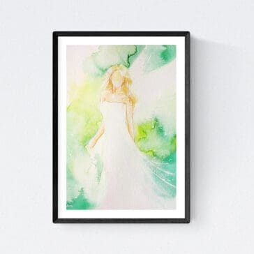 Hochglanz Engelbild: "Hoffnung" Engel Kunstfoto für Bilderrahmen