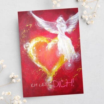 Engelkarte - Engel Postkarte "Ich liebe Dich"