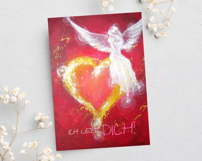Engelkarte - Engel Postkarte "Ich liebe Dich"