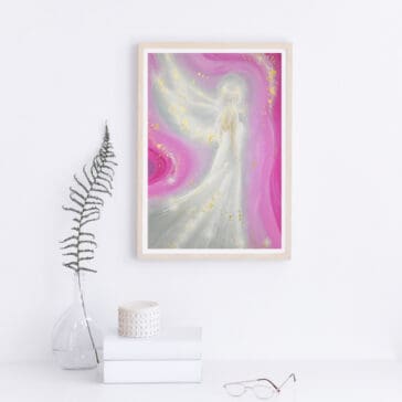 Engel Poster: "Immer an Deiner Seite" Kunstdruck in 40x60cm