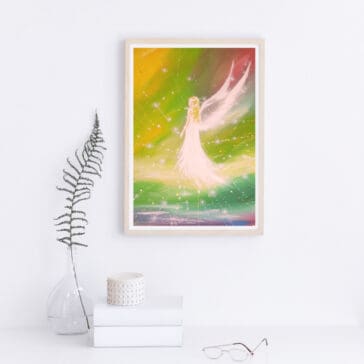 Engelbild Poster: "Immer an Deiner Seite" Bild für Rahmen