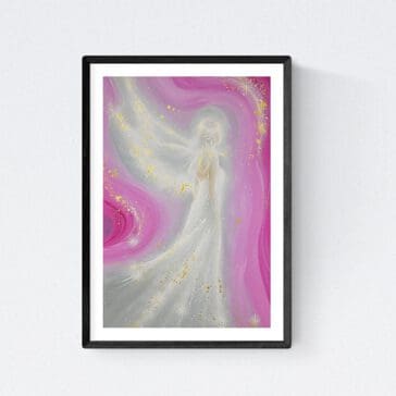 Hochglanz Engelbild Kunstfoto: "Immer an Deiner Seite" 20x30cm