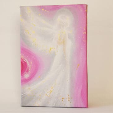 Engelbild "Immer an Deiner Seite" Druck auf Leinwand in 20x30cm