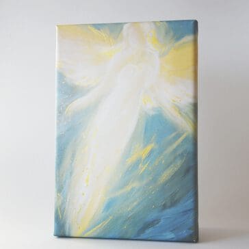 Engel Leinwandbild "In Deiner Umarmung" Wandbild in 20x30cm