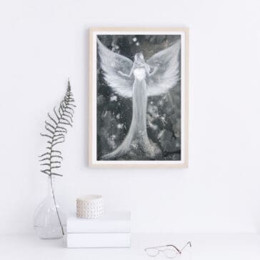 Engel Poster: "Kraft der Liebe" - Kunstdruck für Bilderrahmen