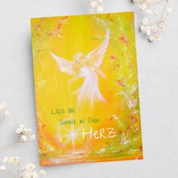 Lass die Sonne in Dein Herz Postkarte