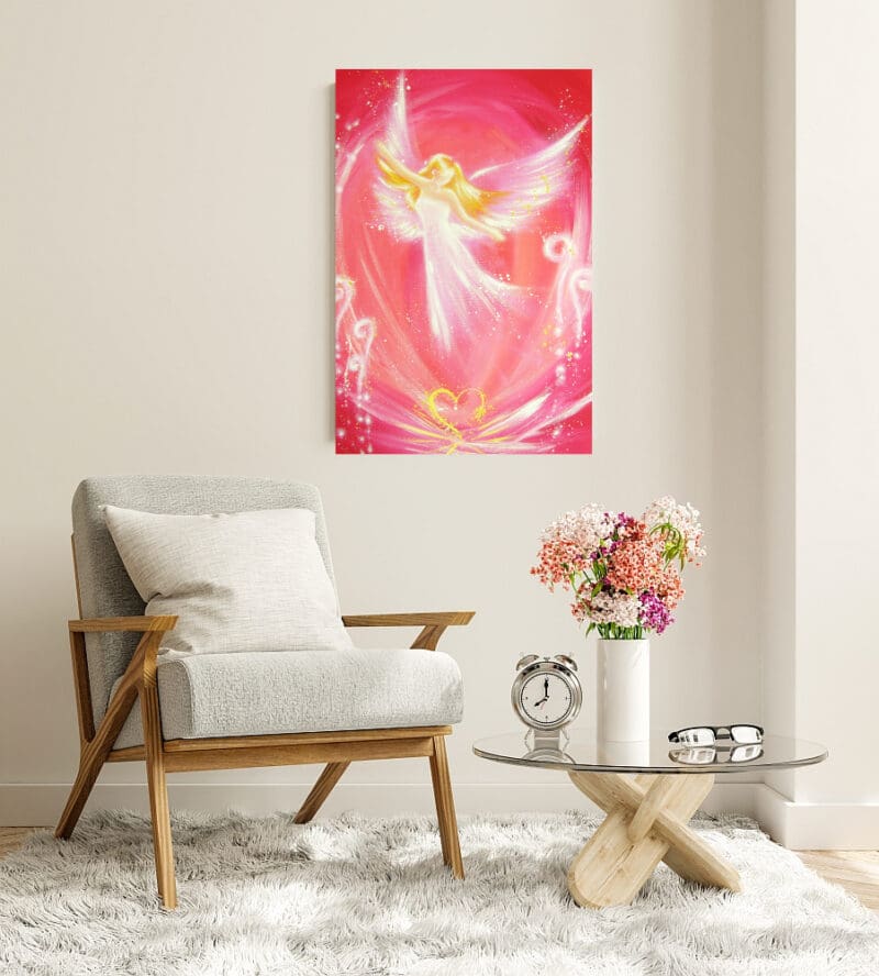 Engel Wandbild "Leichtigkeit" Leinwanddruck mit himmlischer Ausstrahlung – Bild 4