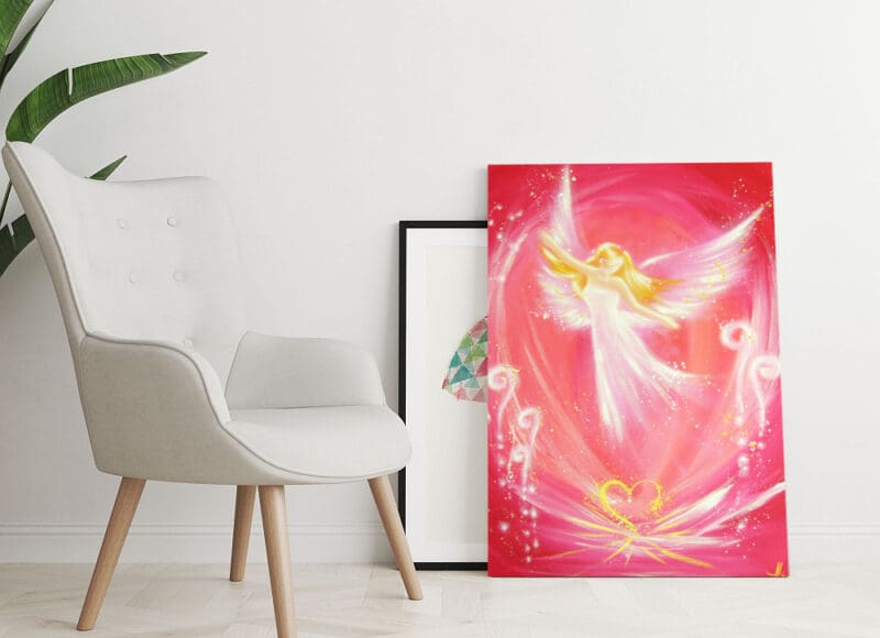 Engel Wandbild "Leichtigkeit" Leinwanddruck mit himmlischer Ausstrahlung – Bild 6
